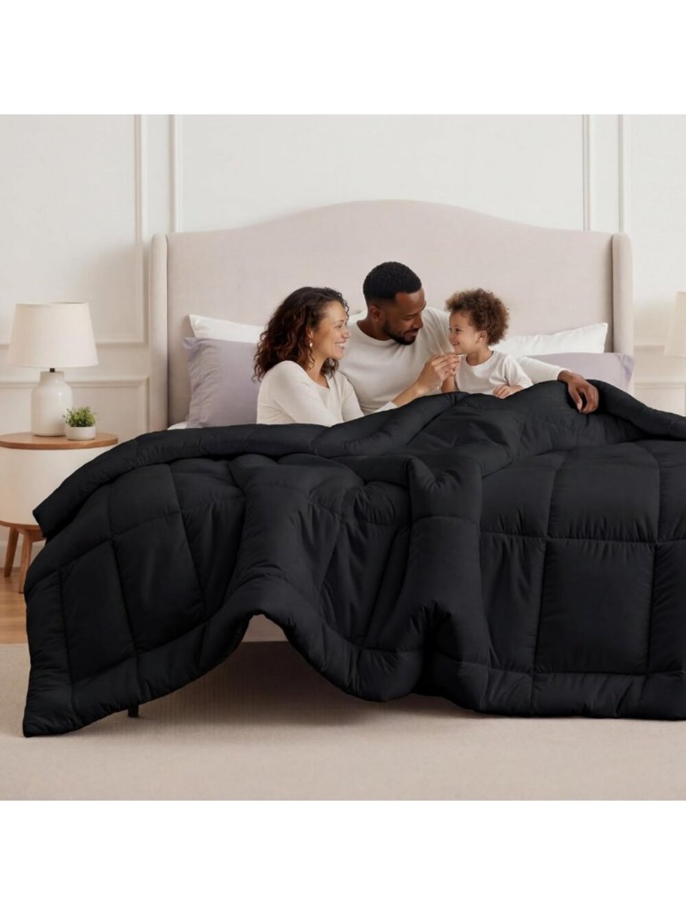 Cozy Quilted Comforter Duvet Insert, Soft Bedding Blanket, Oeko-TEX Certified